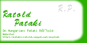 ratold pataki business card